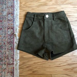 Revolve high waisted suede shorts